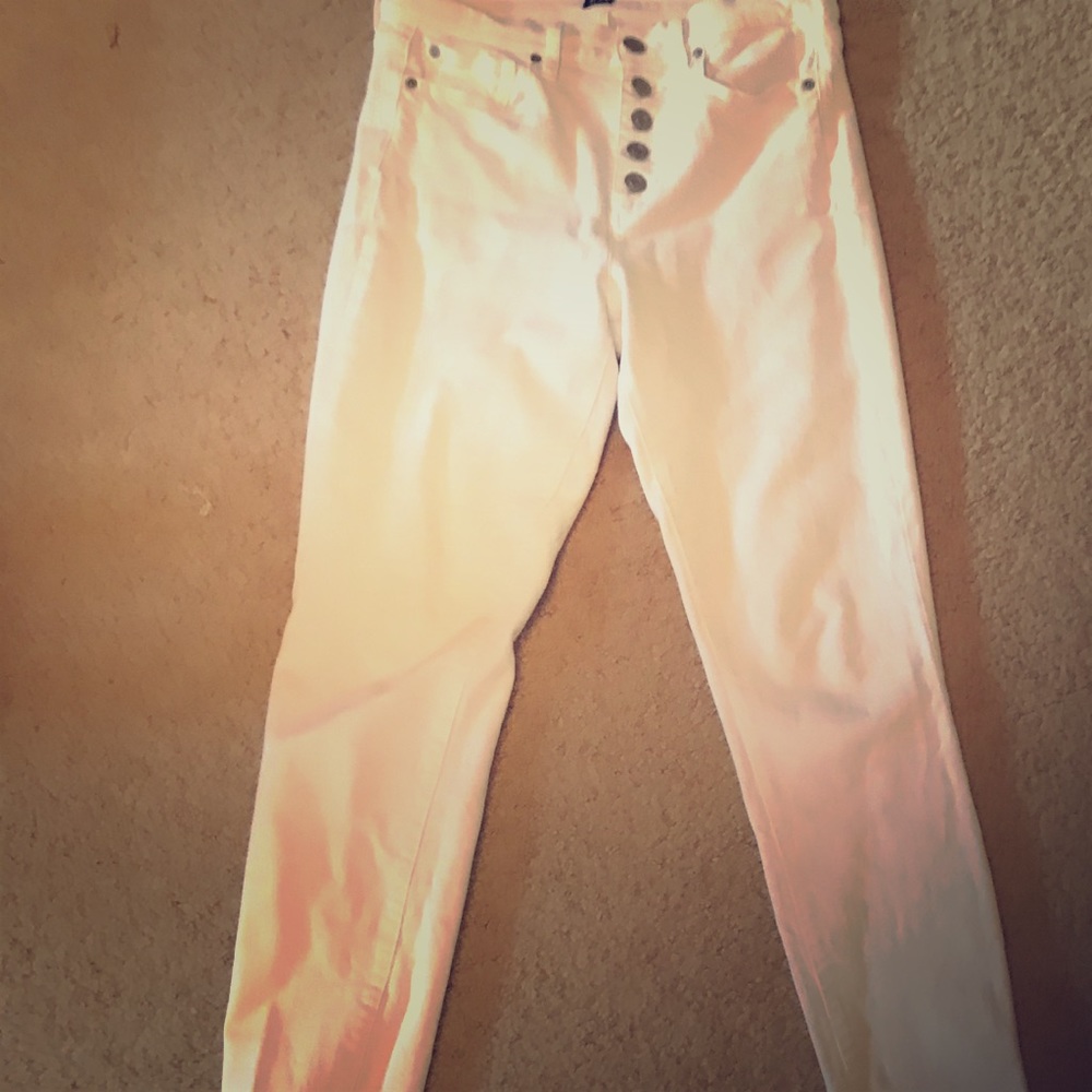 White high rise jeans